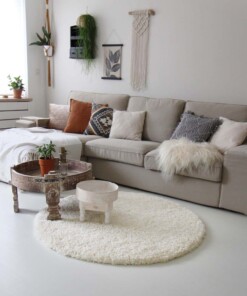 Alfombra pelo largo redonda - Shaggy Royal crema - sfeer, thumbnail
