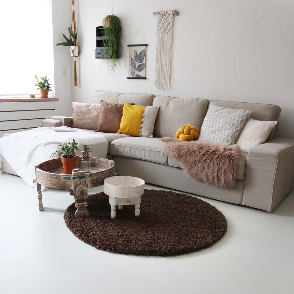 Alfombra pelo largo redonda - Shaggy Royal marrón - sfeer Alfombra pelo largo redonda - Shaggy Royal marrón - sfeer