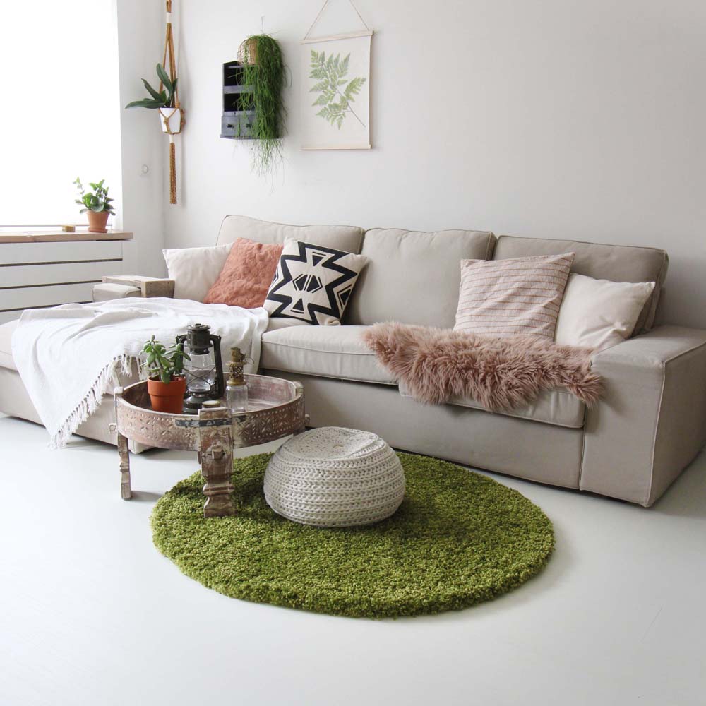 Alfombra pelo largo redonda - Shaggy Royal verde - sfeer Alfombra pelo largo redonda - Shaggy Royal verde - sfeer
