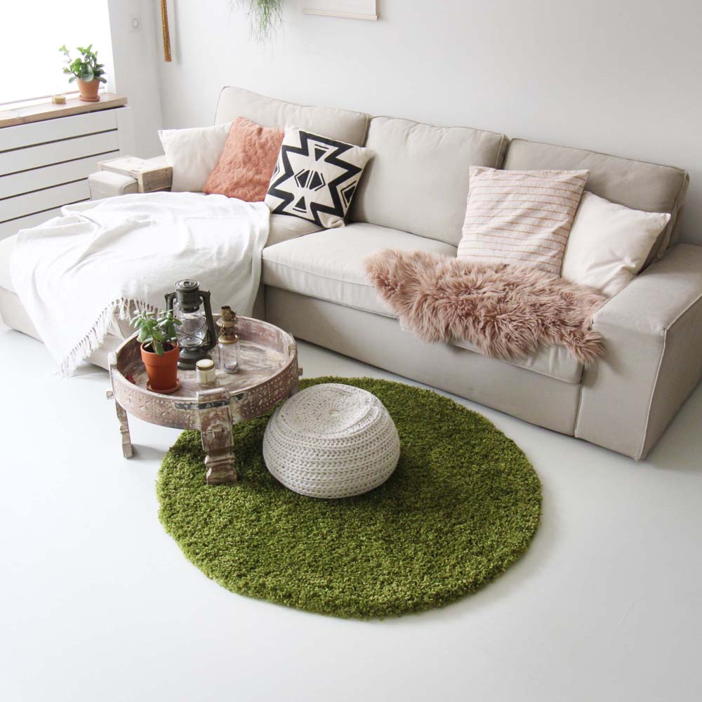 Alfombra pelo largo redonda - Shaggy Royal verde - sfeer Alfombra pelo largo redonda - Shaggy Royal verde - sfeer