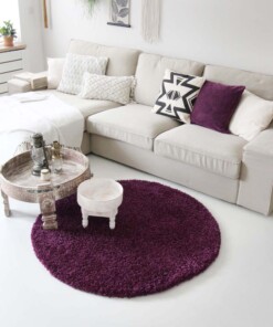 Alfombra pelo largo redonda - Shaggy Royal violeta - sfeer, thumbnail