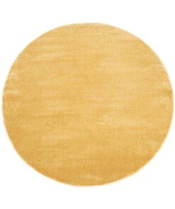 Alfombra redonda de terciopelo Gala - Amarilla - overzicht boven, thumbnail
