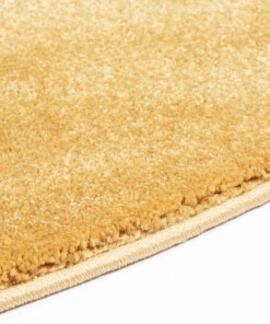 Alfombra redonda de terciopelo Gala - Amarilla - close up zijkant, thumbnail