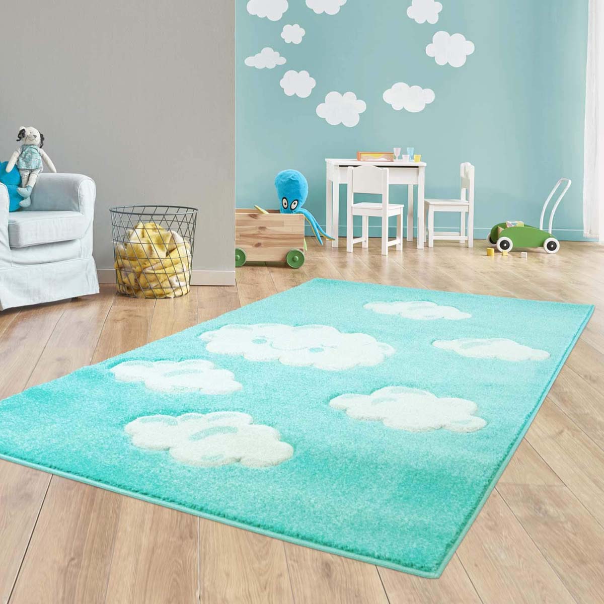 Alfombra infantil nube - Cloud azul menta - sfeer Alfombra infantil nube - Cloud azul menta - sfeer
