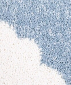 Alfombra infantil nube - Luna azul/crema - close up materiaal, thumbnail Alfombra infantil nube - Luna azul/crema - close up materiaal, thumbnail