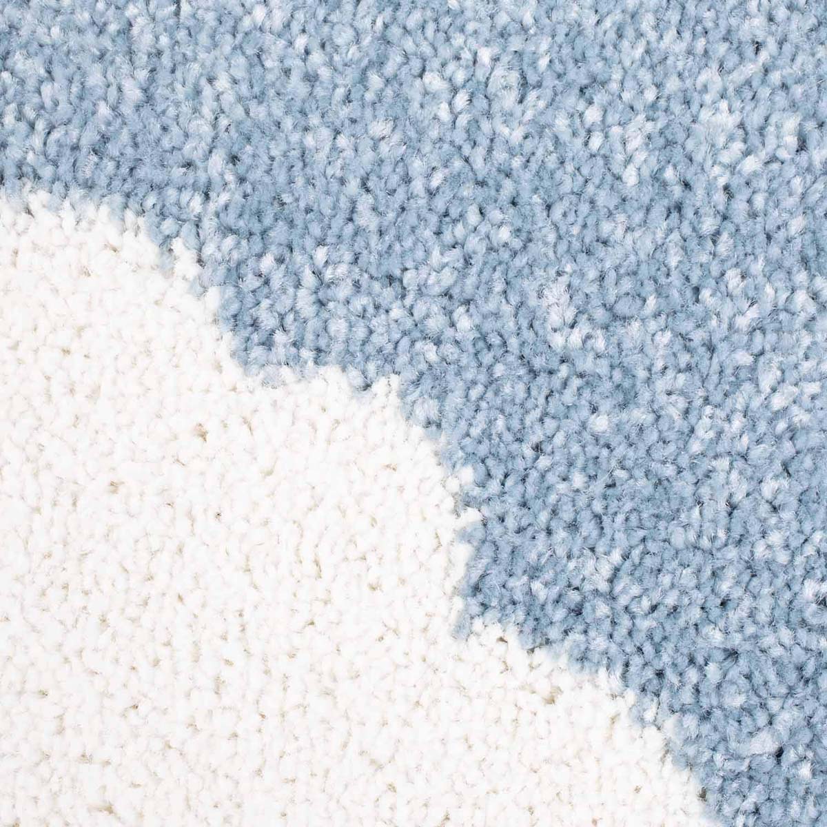 Alfombra infantil nube - Luna azul/crema - close up materiaal Alfombra infantil nube - Luna azul/crema - close up materiaal