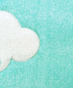 Alfombra infantil nube - Cloud azul menta - close up materiaal, thumbnail Alfombra infantil nube - Cloud azul menta - close up materiaal, thumbnail
