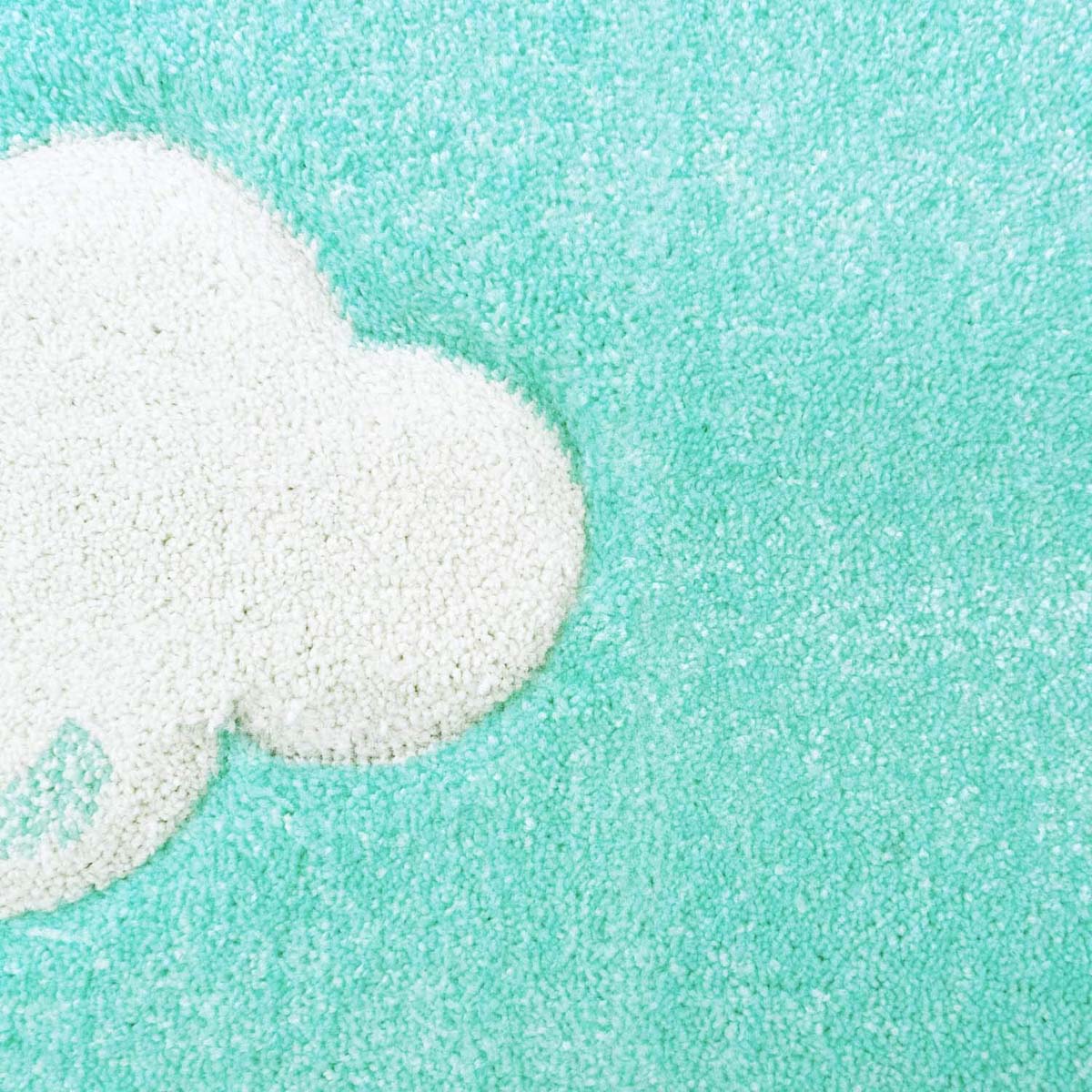 Alfombra infantil nube - Cloud azul menta - close up materiaal Alfombra infantil nube - Cloud azul menta - close up materiaal