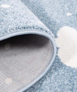 Alfombra infantil nube - Luna azul/crema - close up vouw, thumbnail Alfombra infantil nube - Luna azul/crema - close up vouw, thumbnail