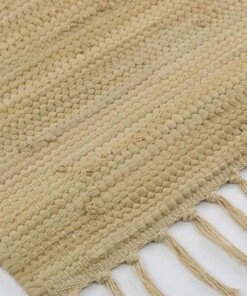 Alfombra kilim pasillo​ - Bomull beige - close up zijkant, thumbnail