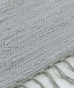 Alfombra kilim pasillo​ - Bomull gris - close up zijkant, thumbnail