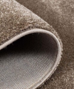 Alfombra redonda de terciopelo Gala - Marrón - close up vouw, thumbnail