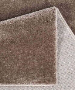 Alfombra de terciopelo Gala - Marrón - close up vouw, thumbnail