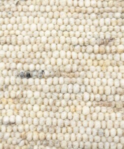 Alfombra de lana tejida a mano Ylva - Beige - close up materiaal, thumbnail