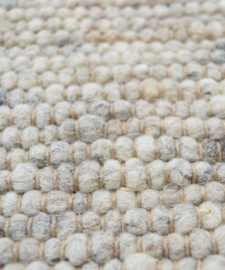 Alfombra de lana tejida a mano Ylva - Beige/Gris - close up materiaal, thumbnail Alfombra de lana tejida a mano Ylva - Beige/Gris - close up materiaal, thumbnail