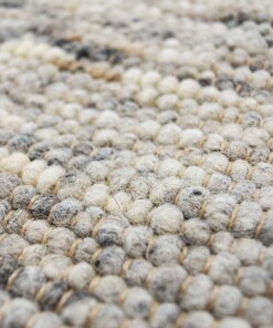 Alfombra de lana tejida a mano Ylva - Gris - close up materiaal, thumbnail