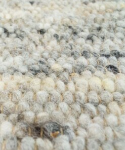 Alfombra de lana tejida a mano Veve - Gris/Crema - close up materiaal, thumbnail Alfombra de lana tejida a mano Veve - Gris/Crema - close up materiaal, thumbnail