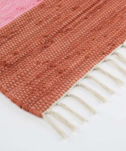 Alfombra kilim pasillo - Bomull rojo/blanco - close up hoek, thumbnail Alfombra kilim pasillo - Bomull rojo/blanco - close up hoek, thumbnail