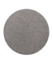 Alfombra redonda de pelo liso Qualis - Gris oscuro - overzicht boven, thumbnail