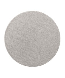 Alfombra redonda de pelo liso Qualis - Gris - overzicht boven, thumbnail