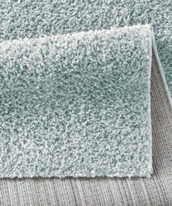 Alfombra de pasillo de pelo largo Classic - Azul claro - close up vouw, thumbnail