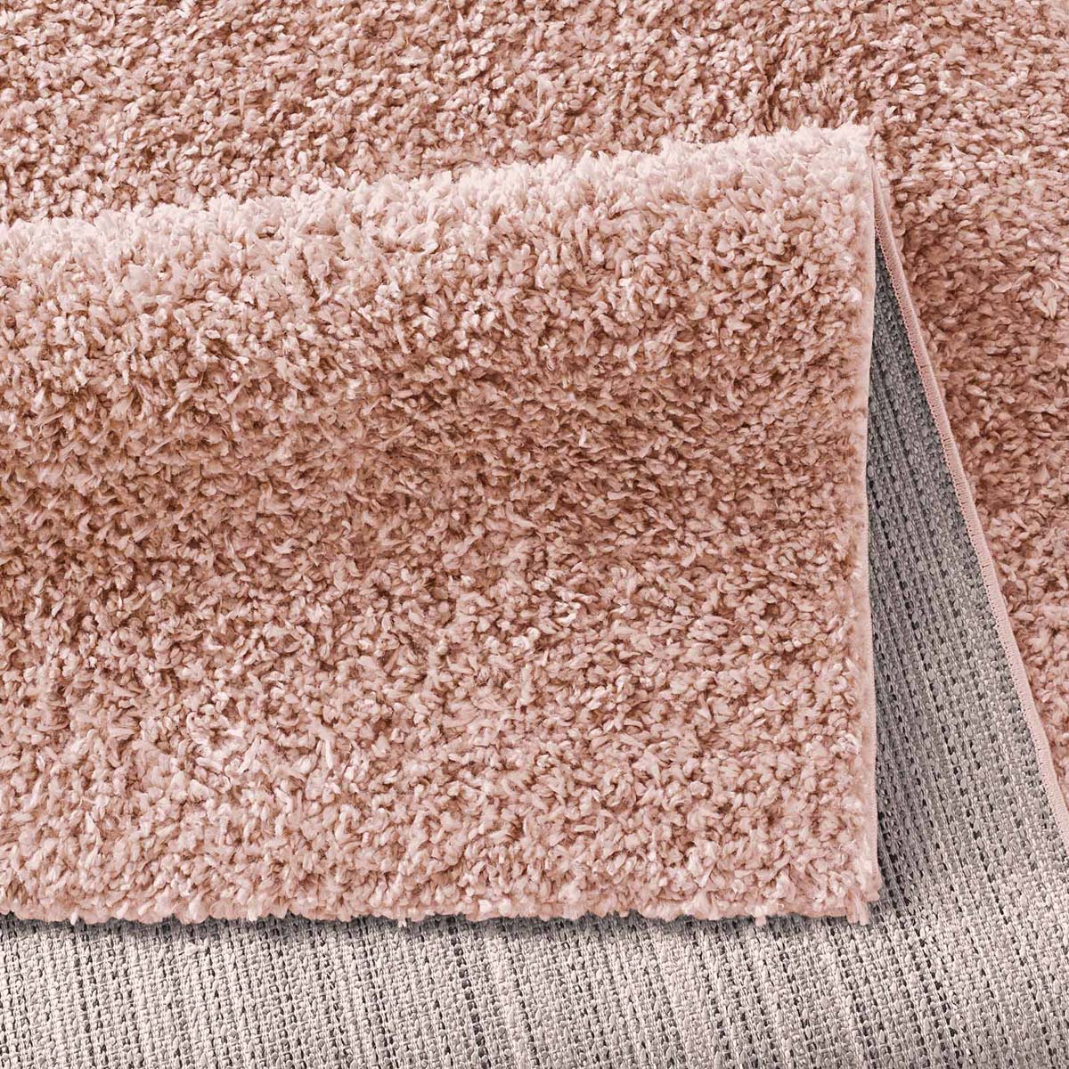 Alfombra de pelo largo Classic - Rosa - close up vouw Alfombra de pelo largo Classic - Rosa - close up vouw