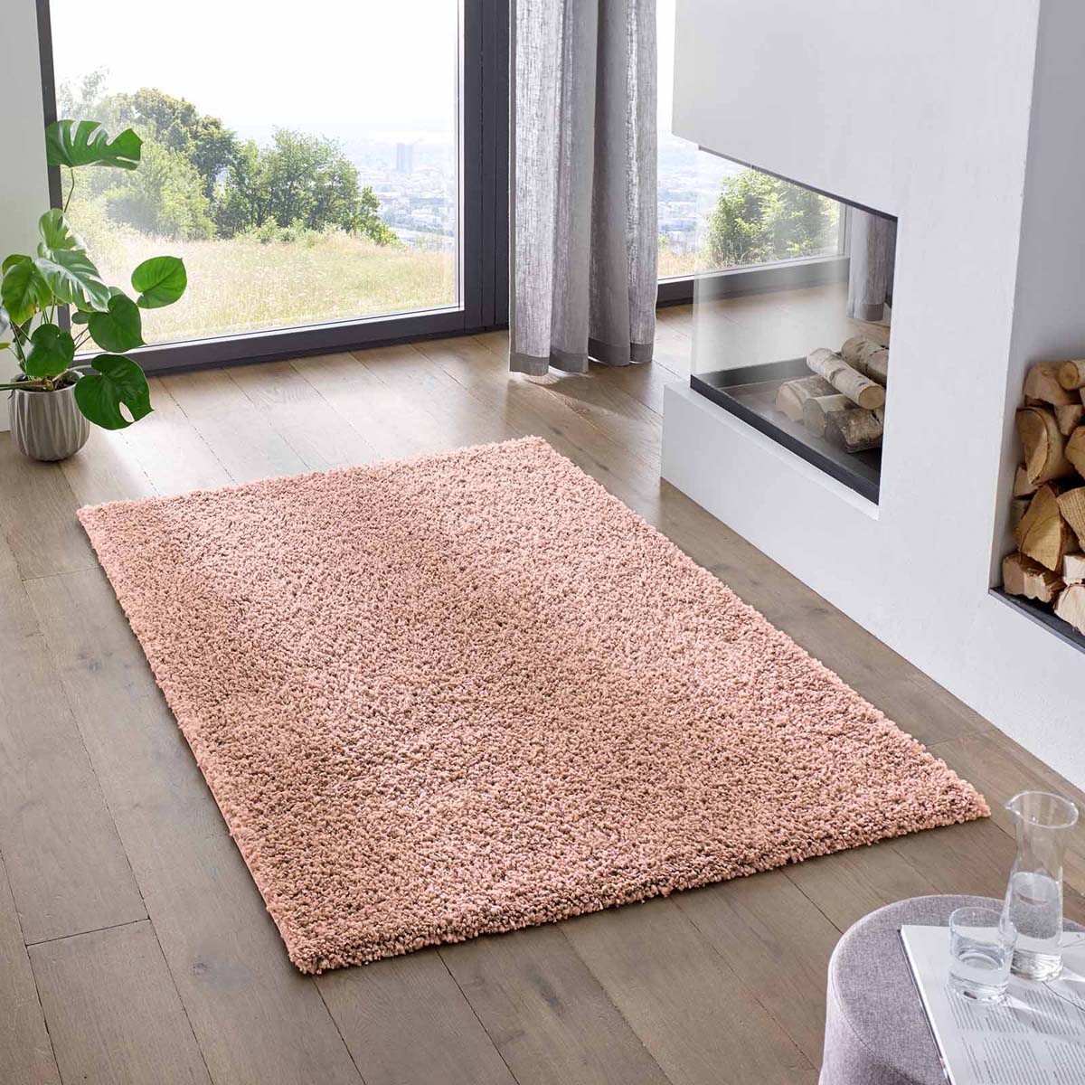 Alfombra de pelo largo Classic - Rosa - sfeer Alfombra de pelo largo Classic - Rosa - sfeer