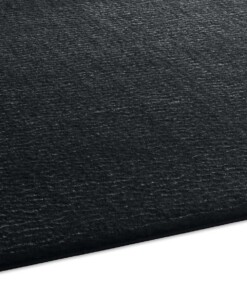 Alfombra suave Loft - Negra (lavable a 30 °C) - close up zijkant, thumbnail Alfombra suave Loft - Negra (lavable a 30 °C) - close up zijkant, thumbnail