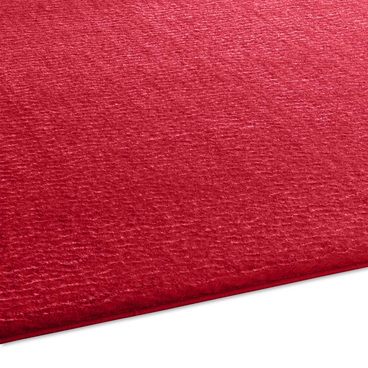 Alfombra suave Loft - Roja (lavable a 30 °C) - close up zijkant Alfombra suave Loft - Roja (lavable a 30 °C) - close up zijkant