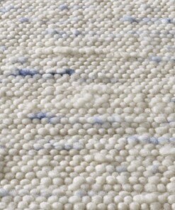 Alfombra de lana tejida a mano Oslo - Crema/Azul - close up materiaal, thumbnail Alfombra de lana tejida a mano Oslo - Crema/Azul - close up materiaal, thumbnail