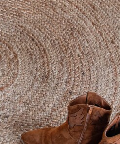 Alfombra redonda de yute Pure - Natural