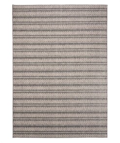 Alfombra de exterior a rayas Vinca - Gris/Crema - overzicht boven