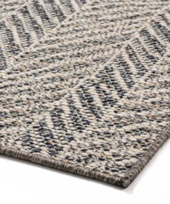 Alfombra de pasillo de exterior Ravine - Gris Azul/Crema