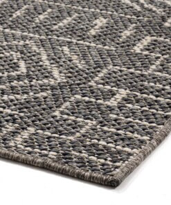 Alfombra de pasillo de exterior Aztec Dreams - Gris Oscuro - close up hoek, thumbnail Alfombra de pasillo de exterior Aztec Dreams - Gris Oscuro - close up hoek, thumbnail