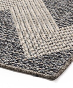 Alfombra de exterior en zigzag Sunny - Azul Oscuro - close up hoek, thumbnail