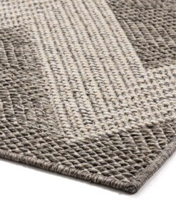 Alfombra de exterior en zigzag Sunny - Plata - close up hoek, thumbnail