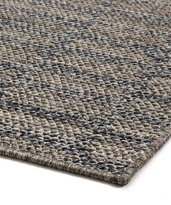 Alfombra de exterior efeto piedra - Azul Oscuro/Plata - close up hoek, thumbnail