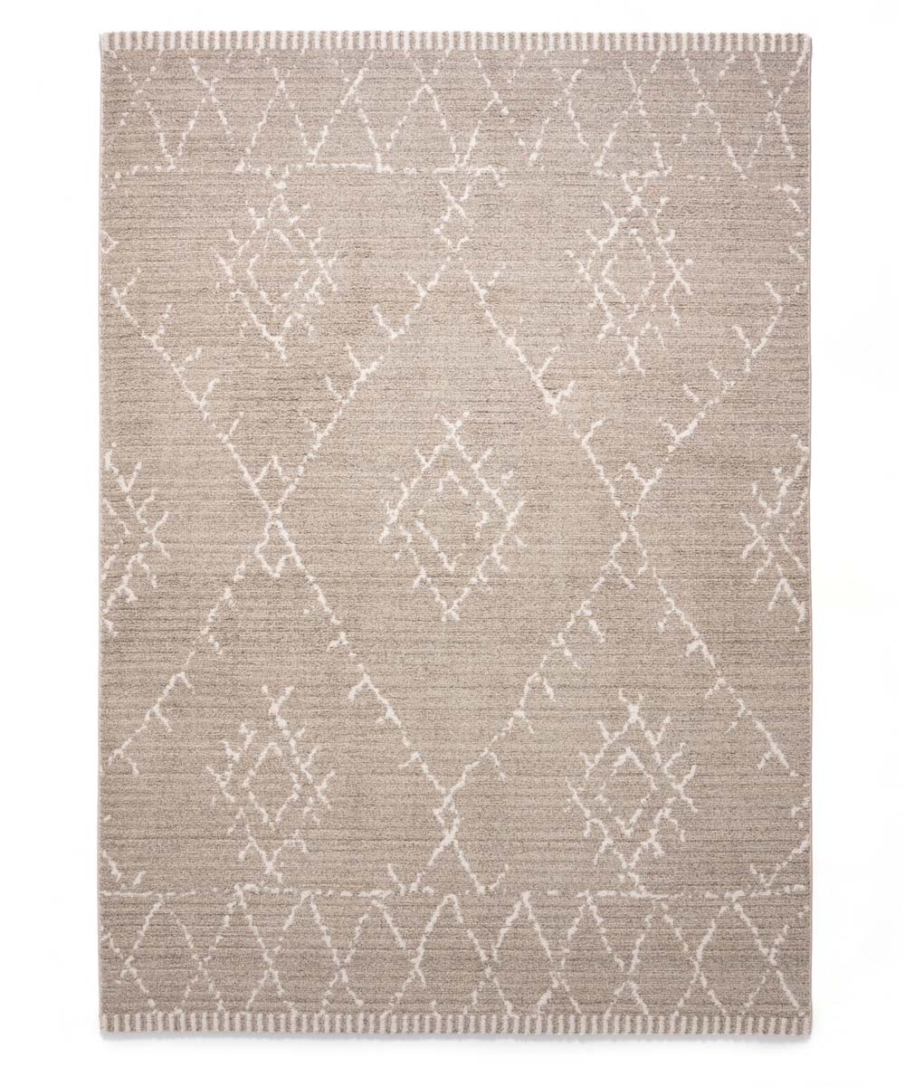 Alfombra bereber Beni Ouarain Sufian - Gris claro/Crema - overzicht boven Alfombra bereber Beni Ouarain Sufian - Gris claro/Crema - overzicht boven