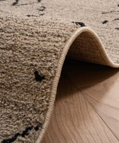 Alfombra bereber Beni Ouarain Sufian - Gris/Negro - close up vouw, thumbnail Alfombra bereber Beni Ouarain Sufian - Gris/Negro - close up vouw, thumbnail