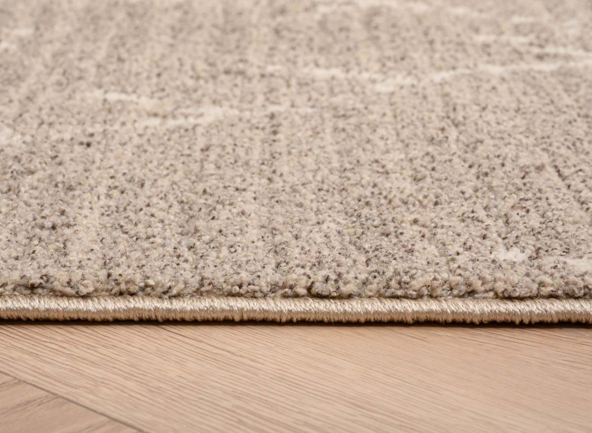 Alfombra bereber Beni Ouarain Sufian - Gris claro/Crema - close up zijkant Alfombra bereber Beni Ouarain Sufian - Gris claro/Crema - close up zijkant