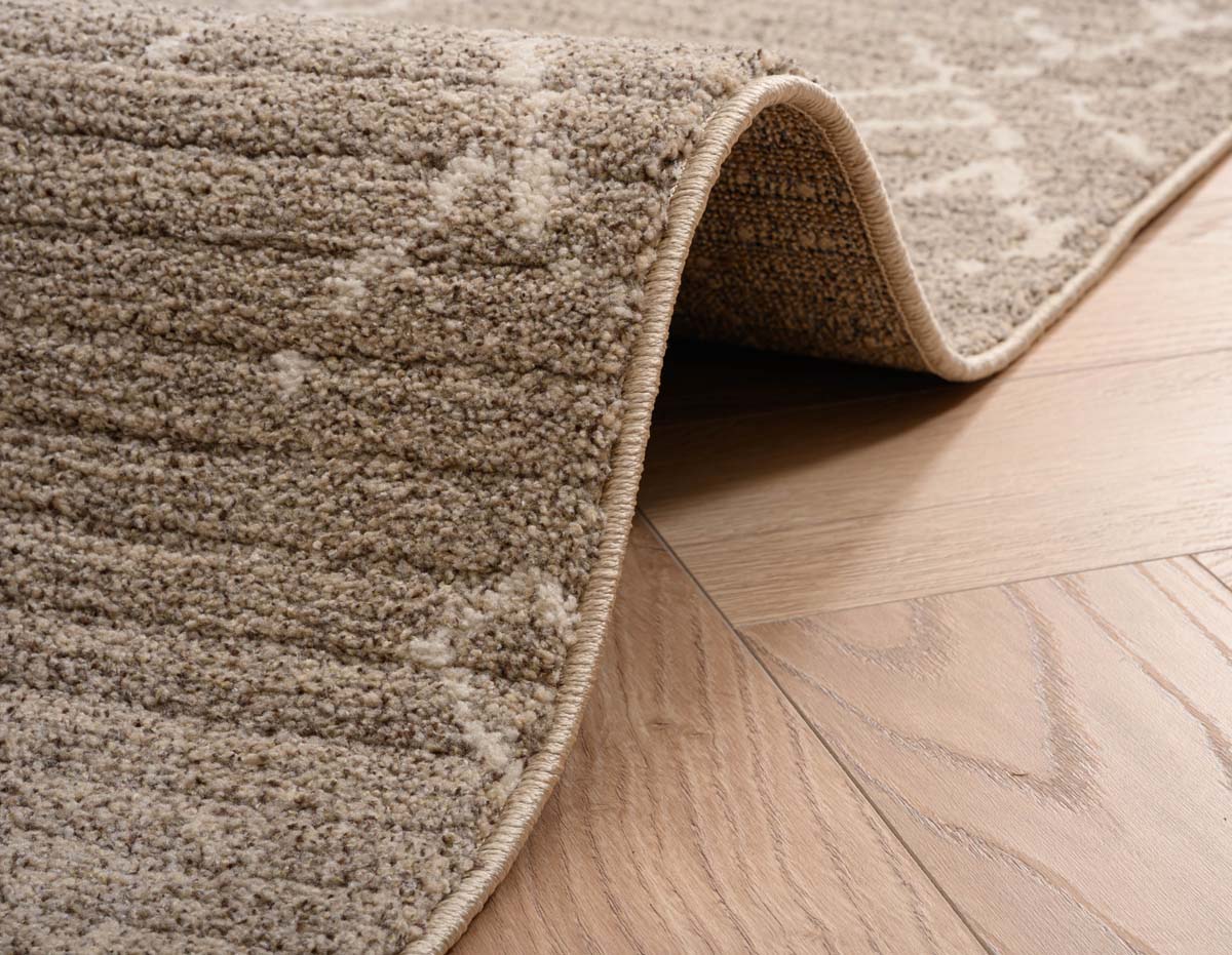 Alfombra bereber Beni Ouarain Sufian - Gris claro/Crema - close up vouw Alfombra bereber Beni Ouarain Sufian - Gris claro/Crema - close up vouw