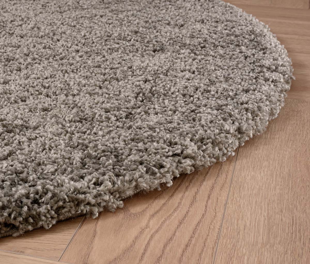 Alfombra redonda de pelo largo Shaggy Grand - Gris claro Alfombra redonda de pelo largo Shaggy Grand - Gris claro