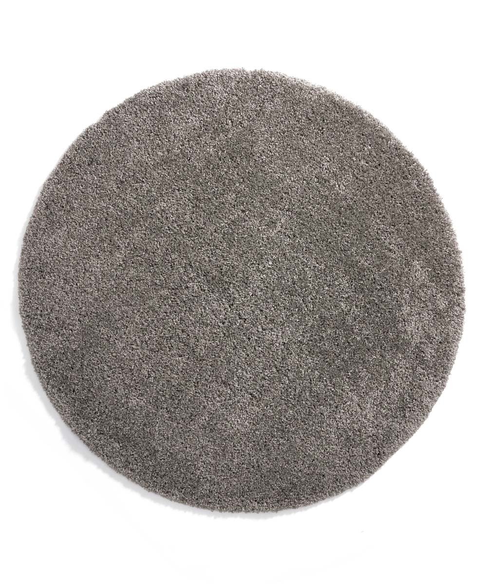 Alfombra redonda de pelo largo Shaggy Grand - Gris claro - overzicht boven Alfombra redonda de pelo largo Shaggy Grand - Gris claro - overzicht boven