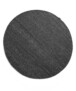 Alfombra redonda de lana Lett - Gris oscuro - overzicht boven, thumbnail