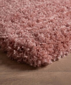 Alfombra de pelo largo - Cozy Shaggy - Rosa - close up hoek, thumbnail