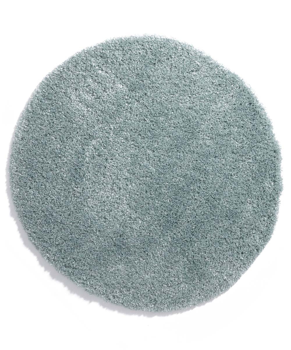 Alfombra redonda de pelo largo - Cozy Shaggy - Azul claro - overzicht boven Alfombra redonda de pelo largo - Cozy Shaggy - Azul claro - overzicht boven