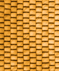Alfombra redonda de lana Lett - Amarillo mostaza - close up