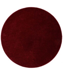 Alfombra redonda de pelo liso Fine - Rojo - overzicht boven