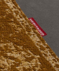 Alfombra vintage - Traditions - Amarillo mostaza - close up, thumbnail