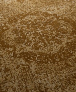 Alfombra vintage - Traditions - Amarillo mostaza - close up, thumbnail